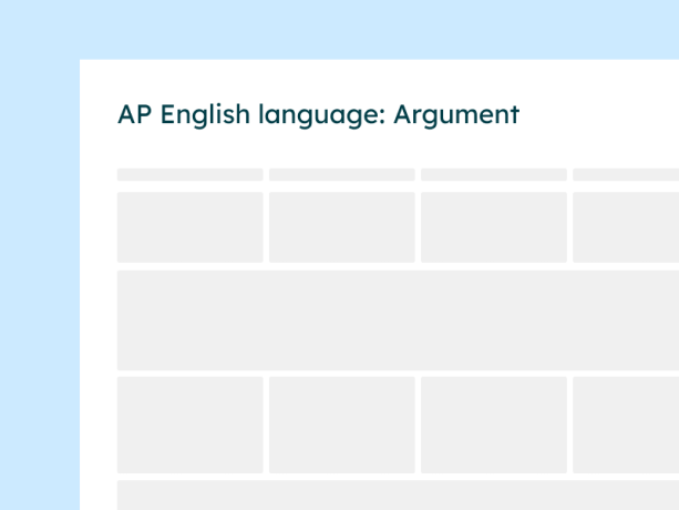 AP English language argument rubric