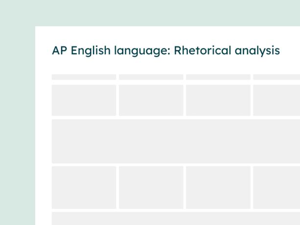 AP English language rhetorical analysis rubric