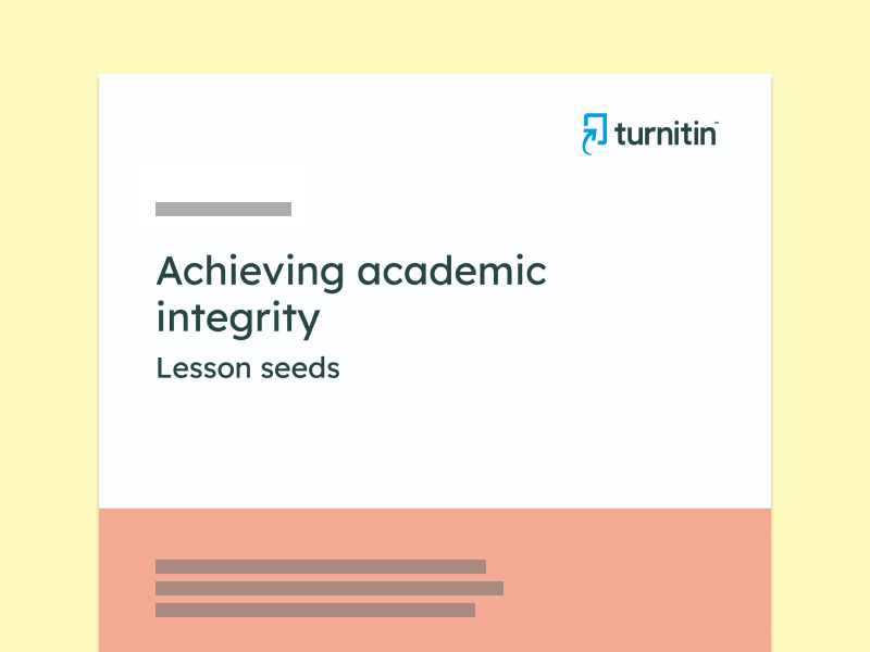 Achieving Academic Integrity Lesson Seeds