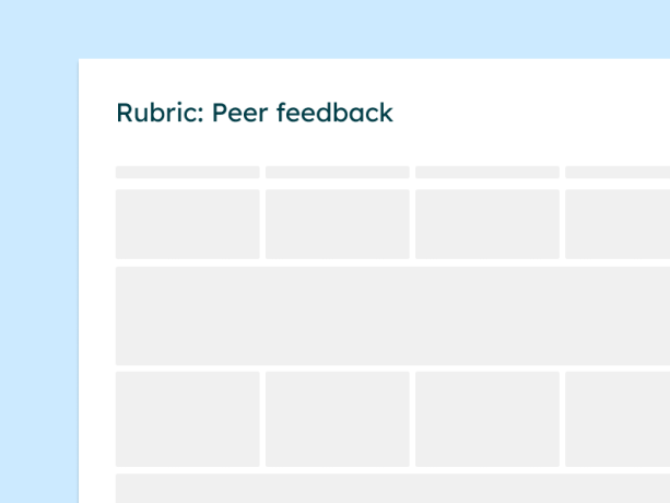 peer feedback rubric